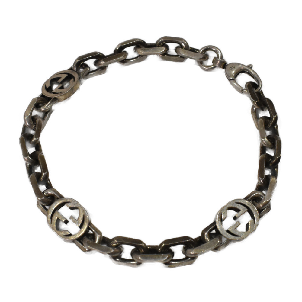Gucci Interlocking Silver Bracelet - image 1